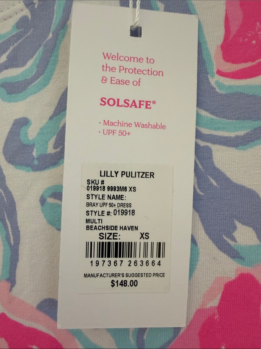 NWT Lilly Pulitzer SPF 50 
Women’s Pink Floral Fit & Flare Dress - Picture 5 of 5